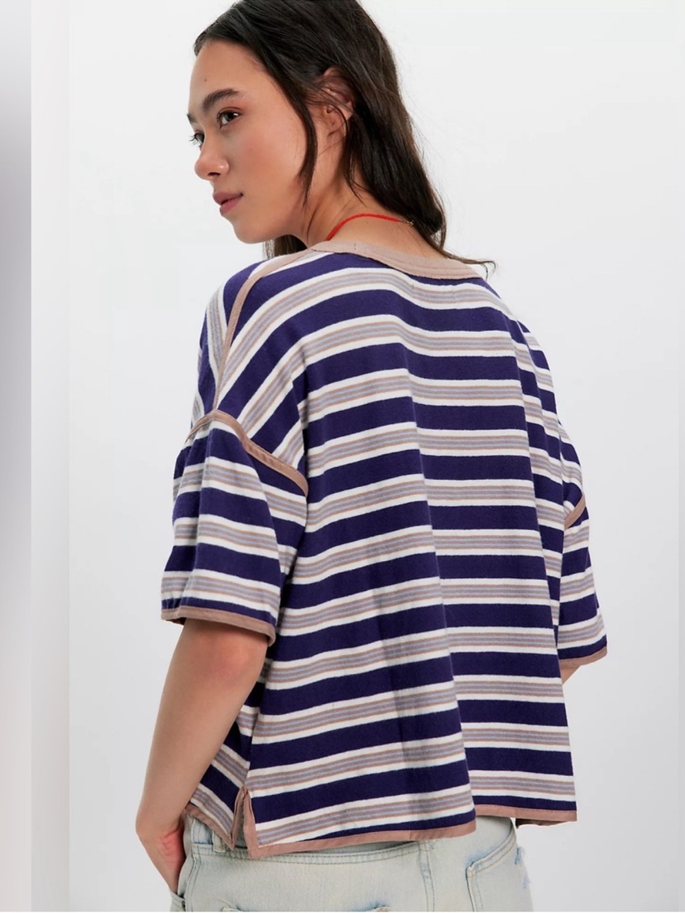 Free People Clean Rugby Tee #696 - Picture 2 of 3